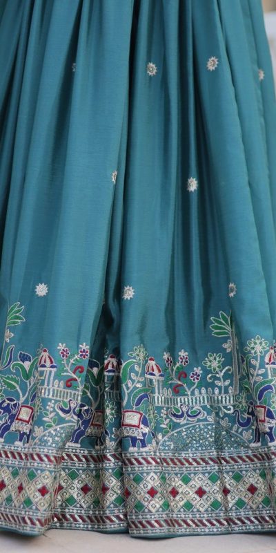 Ram 064 Blue Pure Chinon Lehenga Choli with Embroidery Work. Introductory Price ₹3049. Delivery 4-6 Working Days. Shop now. | Lehenga, Bollywood Lehenga, Creative Lehenga, Designer Lehenga, Embroidered Lehenga, Party Wear Lehenga