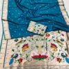 MB 149 Blue Silk Saree with Zari Work & Lace Work. Wedding, Party, Festive, Events, Grab it for ₹2549. Delivery 4-6 Working Days. Shop now. | Sarees, Bollywood Sarees, Creative Sarees, Designer Sarees, Embroidered Sarees, Ethnic Saree, Modern Digital sarees, Party Wear Sarees
