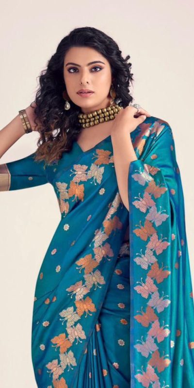 KPR 256 Blue in Soft Lichi Silk Lace Border & Lace Work Saree . Special Price ₹1449. Delivery 4-6 Working Days. Shop now. | Sarees, Bollywood Sarees, Creative Sarees, Designer Sarees, Embroidered Sarees, Ethnic Saree, Modern Digital sarees, Party Wear Sarees