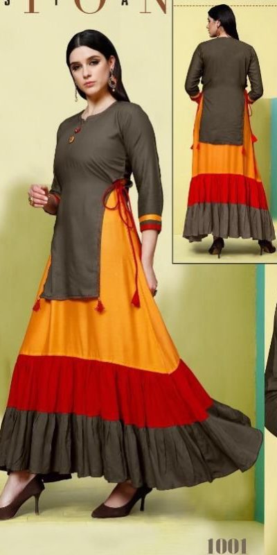 INLI Raas Brown in Color 14 kg Rayon Designer Work Gown . Wedding, Party, Festive, Events Available at ₹1499 only. Delivery 4-6 Working Days. Shop now. | Jump Suits, Salwar suit, Casual Suits, Creative suits, Designer Suits, Palazzo Suits, Party Wear Suits, Patiala Suits, Straight Suits
