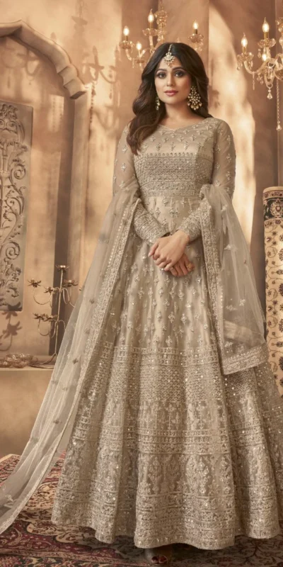 FC 8396 Chiku in Net Embroidery Work Salwar Suit . Wedding, Party, Festive, Events, Exclusive Offer ₹3049. Delivery 4-6 Working Days. Shop now. | Jump Suits, Salwar suit, Casual Suits, Creative suits, Designer Suits, Palazzo Suits, Party Wear Suits, Patiala Suits, Straight Suits
