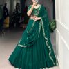 LNB 1447 Dark Green in Georgette Embroidery Work Lehenga Choli . Festive Deal ₹3299. Delivery 4-6 Working Days. Shop now. | Lehenga, Bollywood Lehenga, Creative Lehenga, Designer Lehenga, Embroidered Lehenga, Party Wear Lehenga