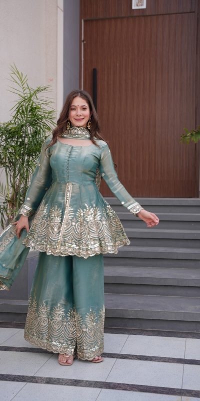 FC SSC 658 Firozi Fendy Satin Silk Gown Perfect for Wedding, Party, Karwa Chauth, Family Gatherings, Holi – . Now at just ₹2999. Delivery 4-6 Working | Lehenga, Bollywood Lehenga, Creative Lehenga, Designer Lehenga, Embroidered Lehenga, Party Wear Lehenga