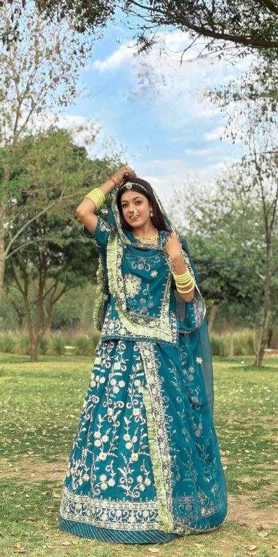 PC 517 Firozi Fox Georgette with Embroidery Work Lehenga Choli . Exclusive Offer ₹3149. Delivery 4-6 Working Days. Shop now. | Lehenga, Bollywood Lehenga, Creative Lehenga, Designer Lehenga, Embroidered Lehenga, Party Wear Lehenga
