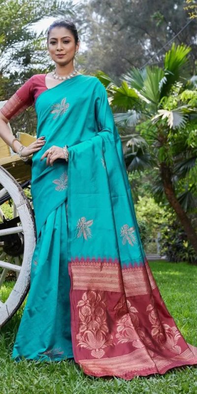 KPR 257 Firozi Soft Lichi Silk Saree with Lace Work & Lace Border. Now at just ₹1349. Delivery 4-6 Working Days. Shop now. | Sarees, Bollywood Sarees, Creative Sarees, Designer Sarees, Embroidered Sarees, Ethnic Saree, Modern Digital sarees, Party Wear Sarees