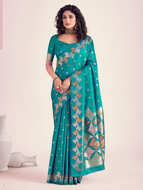 KPR 256 Firozi in Soft Lichi Silk Lace Border & Lace Work Saree . Special Price ₹1449. Delivery 4-6 Working Days. Shop now. | Sarees, Bollywood Sarees, Creative Sarees, Designer Sarees, Embroidered Sarees, Ethnic Saree, Modern Digital sarees, Party Wear Sarees