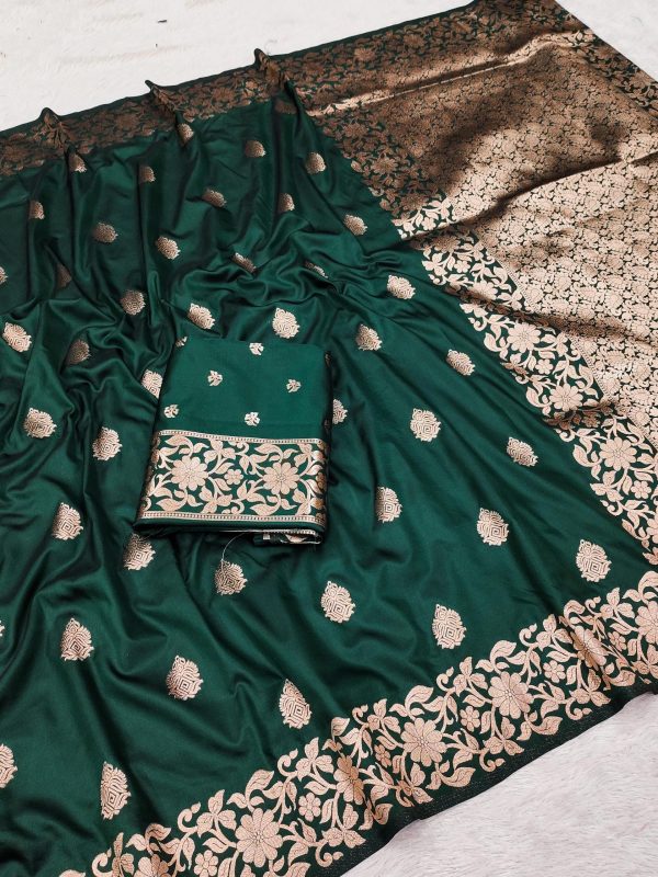 MB 1133 Green in Banarasi Silk Lace Work & Zari Work Saree . Introductory Price ₹1849. Delivery 4-6 Working Days. Shop now. | Sarees, Bollywood Sarees, Creative Sarees, Designer Sarees, Embroidered Sarees, Ethnic Saree, Modern Digital sarees, Party Wear Sarees