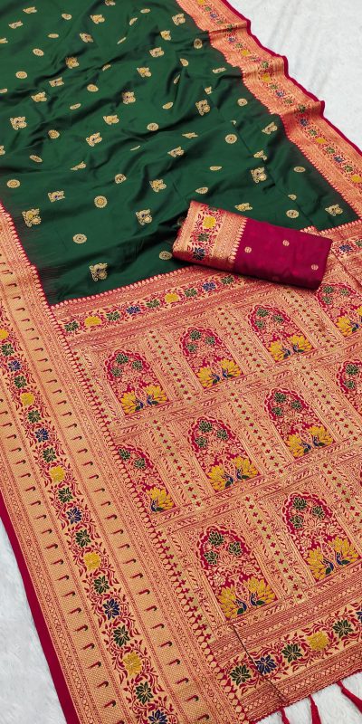 MB 18 Green Color Banarasi silk Saree with Zari Work & Lace Work. Affordable Price ₹2449. Delivery 4-6 Working Days. Shop now. | Sarees, Bollywood Sarees, Creative Sarees, Designer Sarees, Embroidered Sarees, Ethnic Saree, Modern Digital sarees, Party Wear Sarees