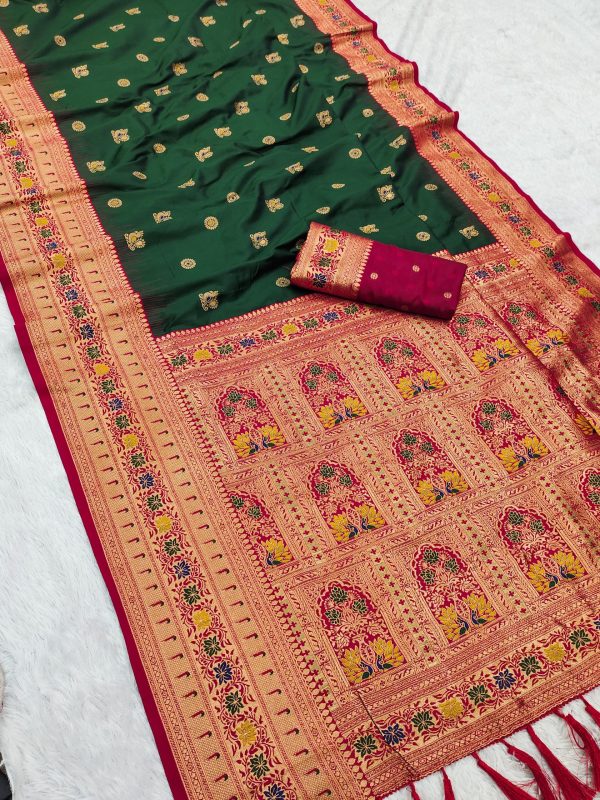 MB 18 Green Color Banarasi silk Saree with Zari Work & Lace Work. Affordable Price ₹2449. Delivery 4-6 Working Days. Shop now. | Sarees, Bollywood Sarees, Creative Sarees, Designer Sarees, Embroidered Sarees, Ethnic Saree, Modern Digital sarees, Party Wear Sarees