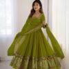 ZF 5010 Green Georgette Gown Perfect for Wedding, Party, Pooja, Ethnic Day, Karwa Chauth – . Best Price ₹2049. Delivery 4-6 Working Days. Shop now. | Jump Suits, Salwar suit, Casual Suits, Creative suits, Designer Suits, Palazzo Suits, Party Wear Suits, Patiala Suits, Straight Suits