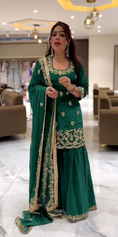 ND 5044 Green Natural Crep With Embroidery Work Salwar Suit . Affordable Price ₹2149. Delivery 4-6 Working Days. Shop now. | Jump Suits, Salwar suit, Casual Suits, Creative suits, Designer Suits, Palazzo Suits, Party Wear Suits, Patiala Suits, Straight Suits