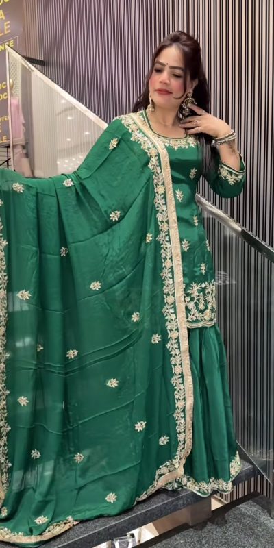 ND 5044 Green Natural Crep With Embroidery Work Salwar Suit . Affordable Price ₹2149. Delivery 4-6 Working Days. Shop now. | Jump Suits, Salwar suit, Casual Suits, Creative suits, Designer Suits, Palazzo Suits, Party Wear Suits, Patiala Suits, Straight Suits