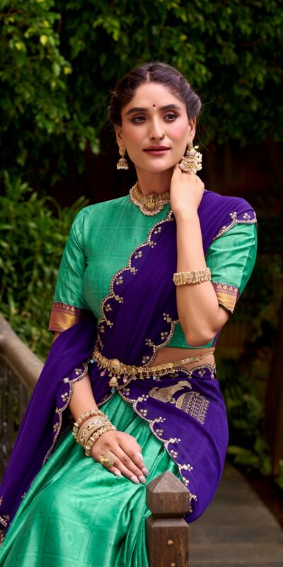 LNB 2028 Green Embroidery Work & Zari Work Lehenga Choli in Cream Poly Cotton. Available at ₹1999 only. Delivery 4-6 Working Days. Shop now. | Lehenga, Bollywood Lehenga, Creative Lehenga, Designer Lehenga, Embroidered Lehenga, Party Wear Lehenga