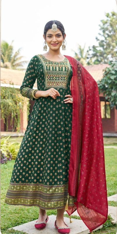 INLI Masakali 7.0 Green in Color Rayon Embroidery Work Gown . Exclusive Offer ₹1849. Delivery 4-6 Working Days. Shop now. | Gowns, Bollywood Gowns, Creative Gowns, Designer Gowns, Embroidered Gowns, Party Wear Gowns