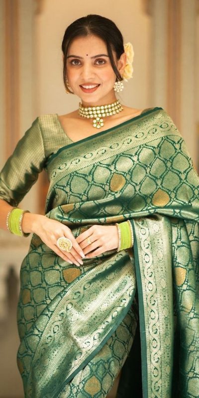 KPR 231 Green Soft Lichi Silk Saree with Designer Work. Wedding, Party, Festive, Events, Festive Deal ₹1449. Delivery 4-6 Working Days. Shop now. | Sarees, Bollywood Sarees, Creative Sarees, Designer Sarees, Embroidered Sarees, Ethnic Saree, Modern Digital sarees, Party Wear Sarees