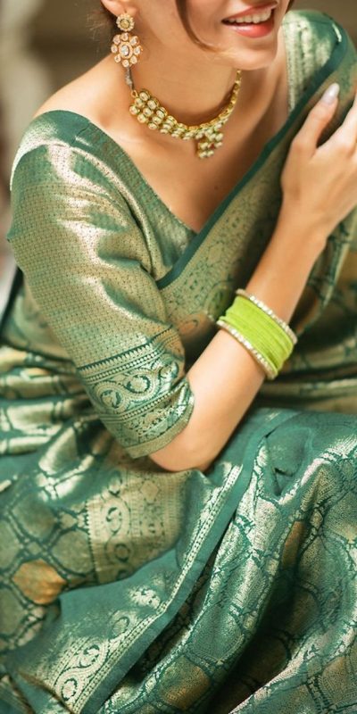 KPR 231 Green Soft Lichi Silk Saree with Designer Work. Wedding, Party, Festive, Events, Festive Deal ₹1449. Delivery 4-6 Working Days. Shop now. | Sarees, Bollywood Sarees, Creative Sarees, Designer Sarees, Embroidered Sarees, Ethnic Saree, Modern Digital sarees, Party Wear Sarees