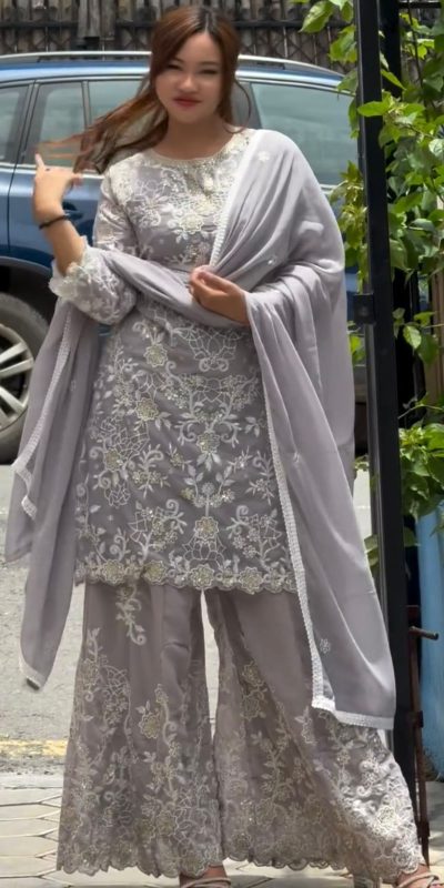 AD 196 Lavender Faux Georgette Salwar Suit Perfect for Wedding, Party, Ganesh Chaturthi, Onam, Baisakhi – . Exclusive Offer ₹2149. Delivery 4-6 Working Days | Jump Suits, Salwar suit, Casual Suits, Creative suits, Designer Suits, Palazzo Suits, Party Wear Suits, Patiala Suits, Straight Suits