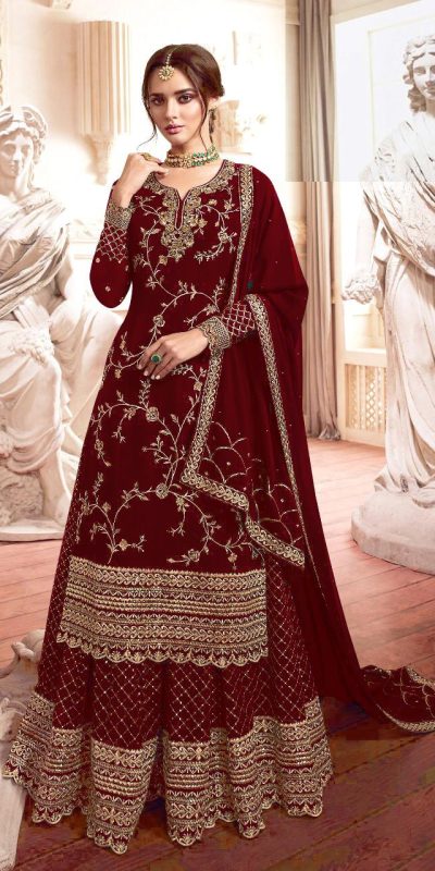 FC LT 4902 Maroon Georgette with Embroidery Work Salwar Suit . Affordable Price ₹2399. Delivery 4-6 Working Days. Shop now. | Jump Suits, Salwar suit, Casual Suits, Creative suits, Designer Suits, Palazzo Suits, Party Wear Suits, Patiala Suits, Straight Suits