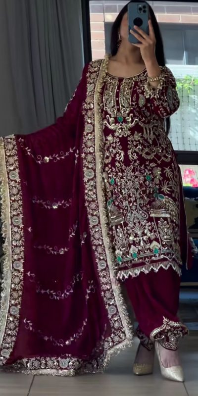 NF 1239 Maroon Natural Crep Salwar Suit Perfect for Wedding, Party, Haldi, Festival Celebrations, Housewarming – . Get it for ₹2449. Delivery 4-6 Wor | Jump Suits, Salwar suit, Casual Suits, Creative suits, Designer Suits, Palazzo Suits, Party Wear Suits, Patiala Suits, Straight Suits