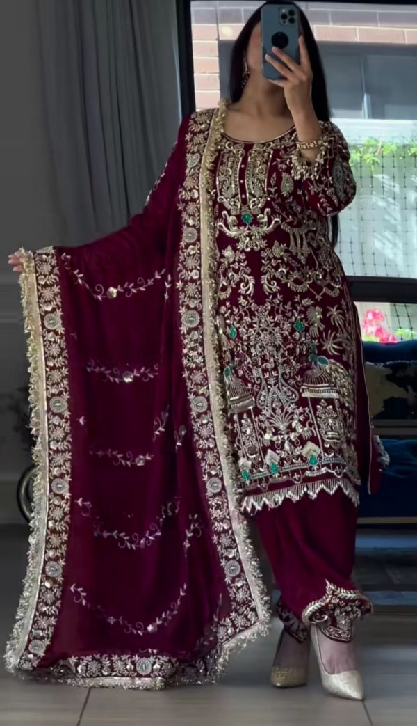 NF 1239 Maroon Natural Crep Salwar Suit Perfect for Wedding, Party, Haldi, Festival Celebrations, Housewarming – . Get it for ₹2449. Delivery 4-6 Wor | Jump Suits, Salwar suit, Casual Suits, Creative suits, Designer Suits, Palazzo Suits, Party Wear Suits, Patiala Suits, Straight Suits