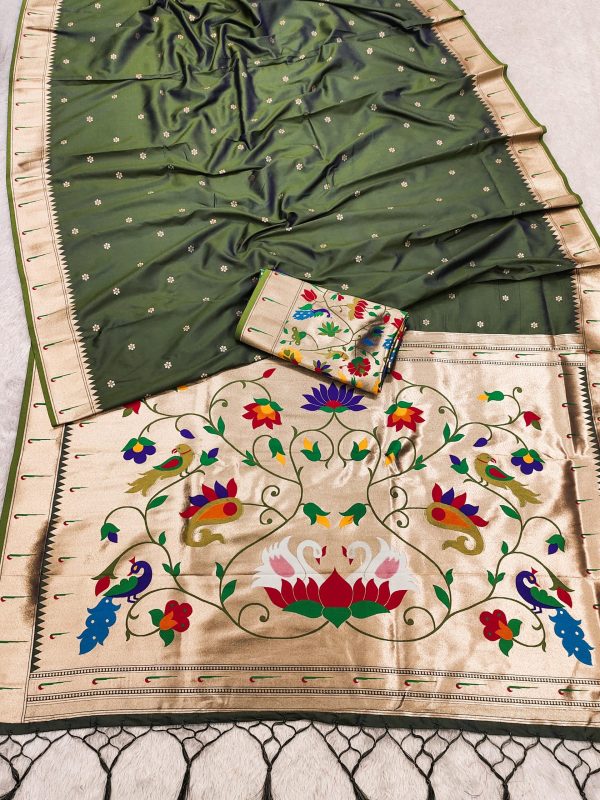 MB 149 Mehandi Silk Saree with Zari Work & Lace Work. Wedding, Party, Festive, Events, Grab it for ₹2549. Delivery 4-6 Working Days. Shop now. | Sarees, Bollywood Sarees, Creative Sarees, Designer Sarees, Embroidered Sarees, Ethnic Saree, Modern Digital sarees, Party Wear Sarees