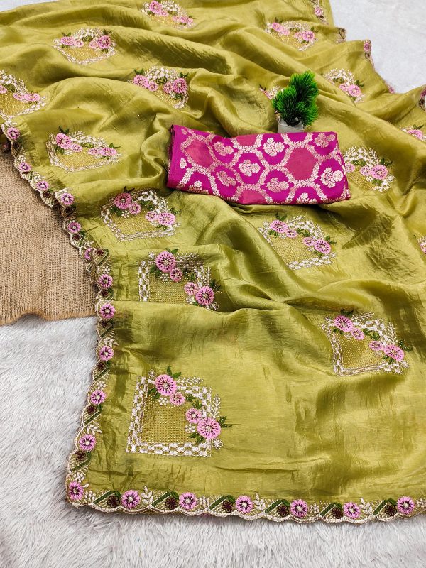 SC 239 Pink Georgette With Lace Work & Lace Border Saree . Wedding, Party, Festive, Events, Exclusive Offer ₹1599. Delivery 4-6 Working Days. Shop now. | Sarees, Bollywood Sarees, Creative Sarees, Designer Sarees, Embroidered Sarees, Ethnic Saree, Modern Digital sarees, Party Wear Sarees