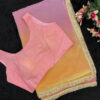 Multi Organza Embroidery Digital Print Saree