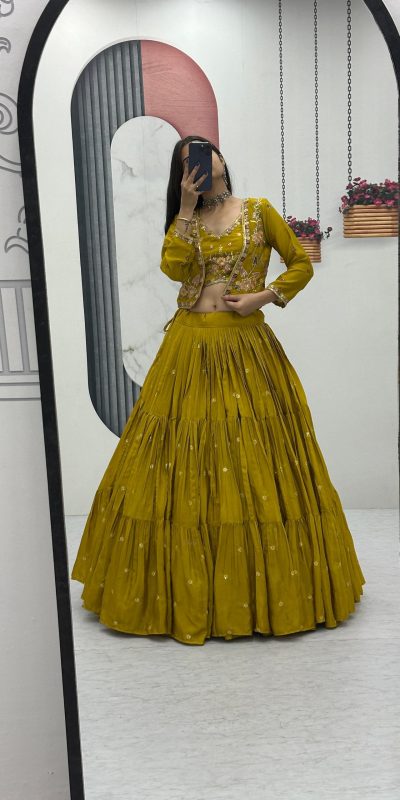 PC 538 Mustered in Lavender Chinon Thread & Embroidery Work Lehenga Choli . Exclusive Offer ₹2649. Delivery 4-6 Working Days. Shop now. | Lehenga, Bollywood Lehenga, Creative Lehenga, Designer Lehenga, Embroidered Lehenga, Party Wear Lehenga