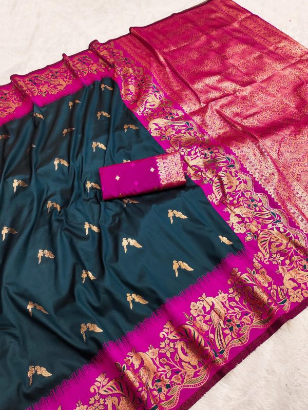 MB 3308 Navy Blue Banarasi Silk Saree Perfect for Wedding, Party, Holi, Reception, Raksha Bandhan – . Special Price ₹1999. Delivery 4-6 Working Days. Shop n | Sarees, Bollywood Sarees, Creative Sarees, Designer Sarees, Embroidered Sarees, Ethnic Saree, Modern Digital sarees, Party Wear Sarees