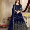  FC 94001 Navy Blue Color Georgette Multi Thread Zari Stich Anarkali Suit Wedding, Party, Festive events, etc. Expected Delivery  4-6 Working Days @2399/- | Anarkali Suits, Bollywood Anarkali, Creative-Anarkali, Designer Anarkali, Embroidered Anarkali, Party Wear Anarkali