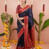 MS 536 Navy Blue Color Banarasi Silk Saree with Zari Work. Wedding, Party, Festive, Events, Available at ₹1699 only. Delivery 4-6 Working Days. Shop now. | Sarees, Bollywood Sarees, Creative Sarees, Designer Sarees, Embroidered Sarees, Ethnic Saree, Modern Digital sarees, Party Wear Sarees