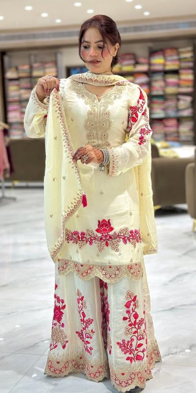 NF 1240 Off White in Chinon Silk Lace Work & Embroidery Work Salwar Suit . Affordable Price ₹2549. Delivery 4-6 Working Days. Shop now. | Jump Suits, Salwar suit, Casual Suits, Creative suits, Designer Suits, Palazzo Suits, Party Wear Suits, Patiala Suits, Straight Suits