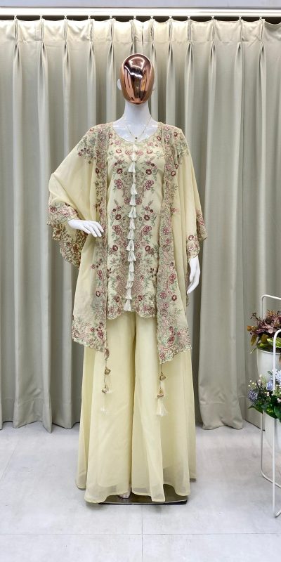 BE 406 Off White in Color Faux Georgette Embroidery Work Salwar Suit . Grab it for ₹2449. Delivery 4-6 Working Days. Shop now. | Jump Suits, Tops & Bottoms, Track Suits, Salwar suit, Casual Suits, Creative suits, Designer Suits, Palazzo Suits, Party Wear Suits, Patiala Suits, Straight Suits, Trendy Wear
