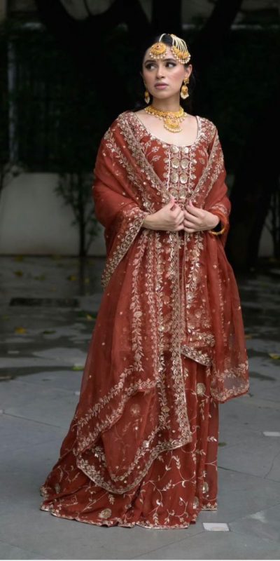 VLM 226 Orange Fox Georgette with Embroidery Work & Lace Work Salwar Suit . Festive Deal ₹2499. Delivery 4-6 Working Days. Shop now. | Jump Suits, Salwar suit, Casual Suits, Creative suits, Designer Suits, Palazzo Suits, Party Wear Suits, Patiala Suits, Straight Suits