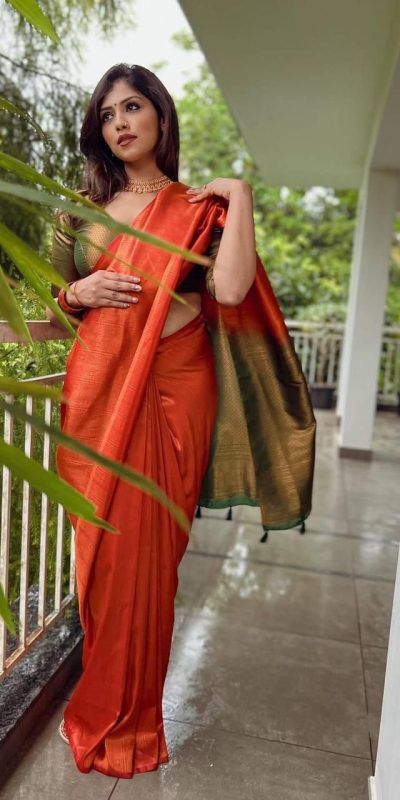 KP 4084 Orange Soft Lichi Silk Saree with Lace Work & Lace Border. Festive Deal ₹1399. Delivery 4-6 Working Days. Shop now. | Sarees, Bollywood Sarees, Creative Sarees, Designer Sarees, Embroidered Sarees, Ethnic Saree, Modern Digital sarees, Party Wear Sarees