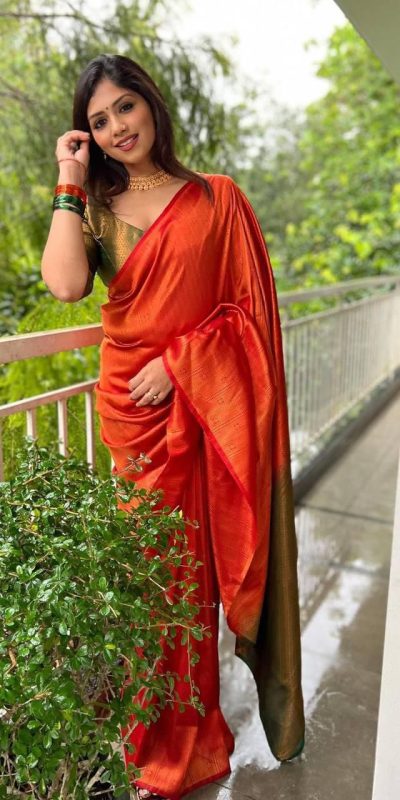 KP 4084 Orange Soft Lichi Silk Saree with Lace Work & Lace Border. Festive Deal ₹1399. Delivery 4-6 Working Days. Shop now. | Sarees, Bollywood Sarees, Creative Sarees, Designer Sarees, Embroidered Sarees, Ethnic Saree, Modern Digital sarees, Party Wear Sarees