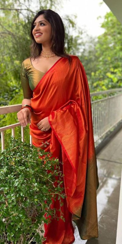 KP 4084 Orange Soft Lichi Silk Saree with Lace Work & Lace Border. Festive Deal ₹1399. Delivery 4-6 Working Days. Shop now. | Sarees, Bollywood Sarees, Creative Sarees, Designer Sarees, Embroidered Sarees, Ethnic Saree, Modern Digital sarees, Party Wear Sarees