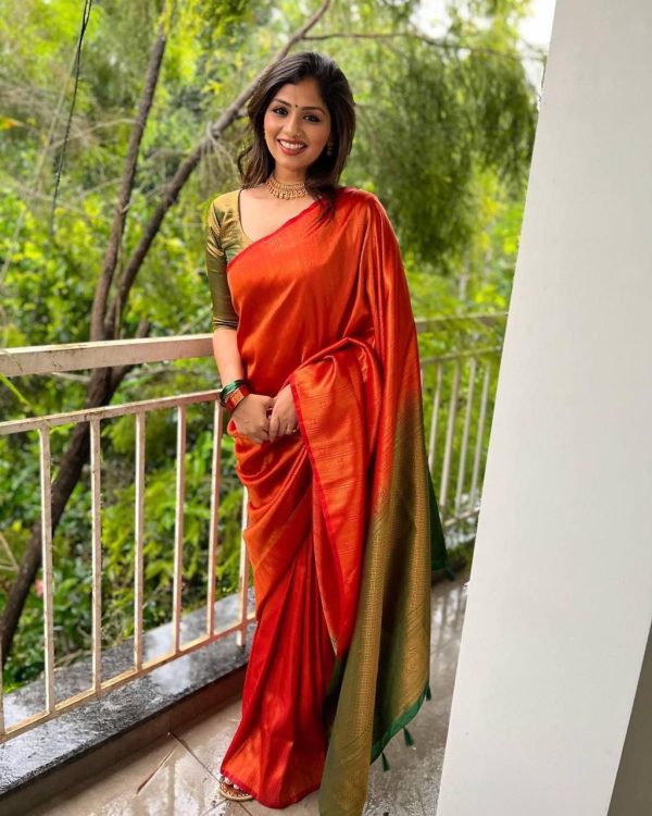 KP 4084 Orange Soft Lichi Silk Saree with Lace Work & Lace Border. Festive Deal ₹1399. Delivery 4-6 Working Days. Shop now. | Sarees, Bollywood Sarees, Creative Sarees, Designer Sarees, Embroidered Sarees, Ethnic Saree, Modern Digital sarees, Party Wear Sarees