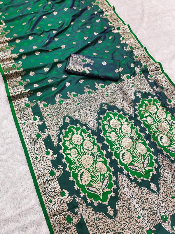 MB 43 Parrot Green Color Banarasi silk Saree with Lace Work & Zari Work. Wedding, Party, Festive Grab it for ₹1899. Delivery 4-6 Working Days. Shop now. | Sarees, Bollywood Sarees, Creative Sarees, Designer Sarees, Embroidered Sarees, Ethnic Saree, Modern Digital sarees, Party Wear Sarees