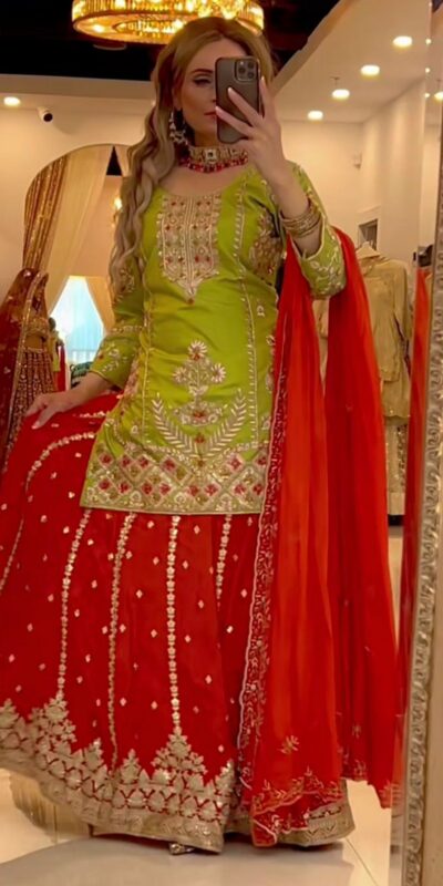 ND 5049 Parrot Green Chinon Silk with Lace Work & Embroidery Work Salwar Suit . Available at ₹2449 only. Delivery 4-6 Working Days. Shop now. | Jump Suits, Salwar suit, Casual Suits, Creative suits, Designer Suits, Palazzo Suits, Party Wear Suits, Patiala Suits, Straight Suits