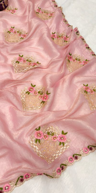 SC 239 Pink Georgette With Lace Work & Lace Border Saree . Wedding, Party, Festive, Events, Exclusive Offer ₹1599. Delivery 4-6 Working Days. Shop now. | Sarees, Bollywood Sarees, Creative Sarees, Designer Sarees, Embroidered Sarees, Ethnic Saree, Modern Digital sarees, Party Wear Sarees