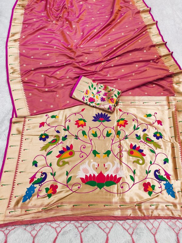 MB 149 Peach Silk Saree with Zari Work & Lace Work. Wedding, Party, Festive, Events, Grab it for ₹2549. Delivery 4-6 Working Days. Shop now. | Sarees, Bollywood Sarees, Creative Sarees, Designer Sarees, Embroidered Sarees, Ethnic Saree, Modern Digital sarees, Party Wear Sarees