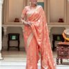 KPR 190 Peach Soft Lichi Silk Jacquard Work Saree with Designer Work Wedding, Party, Festive, Events, Deal ₹1399. Delivery 4-6 Working Days. Shop now. | Sarees, Bollywood Sarees, Creative Sarees, Designer Sarees, Embroidered Sarees, Ethnic Saree, Modern Digital sarees, Party Wear Sarees