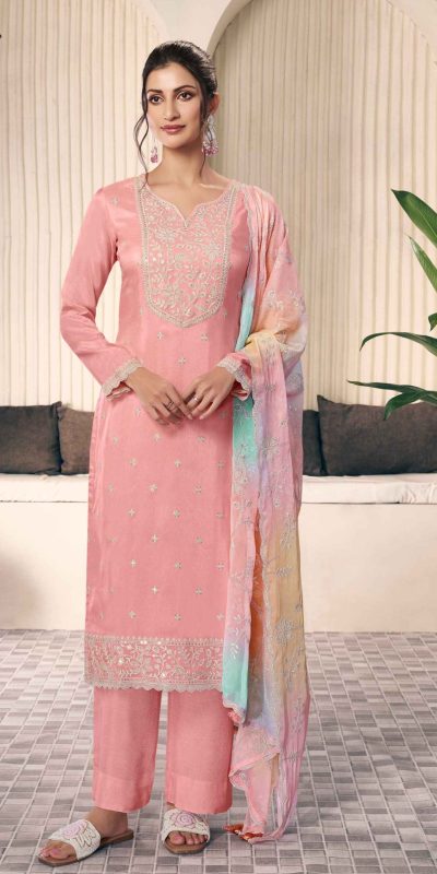 FC 73591 Peach Vichitra Salwar Suit with Digital Print & Embroidery Work. Available at ₹2599 only. Delivery 4-6 Working Days. Shop now. | Jump Suits, Salwar suit, Casual Suits, Creative suits, Designer Suits, Palazzo Suits, Party Wear Suits, Patiala Suits, Straight Suits