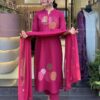 MF 800 Pink with Embroidery Work & Mirror Work Mustered Chanderi Salwar Suit . Exclusive Offer ₹1599. Delivery 4-6 Working Days. Shop now. | Jump Suits, Salwar suit, Casual Suits, Creative suits, Designer Suits, Palazzo Suits, Party Wear Suits, Patiala Suits, Straight Suits