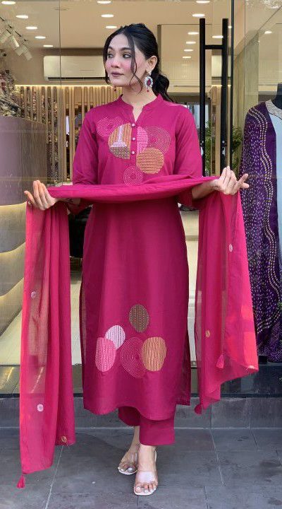 MF 800 Pink with Embroidery Work & Mirror Work Mustered Chanderi Salwar Suit . Exclusive Offer ₹1599. Delivery 4-6 Working Days. Shop now. | Jump Suits, Salwar suit, Casual Suits, Creative suits, Designer Suits, Palazzo Suits, Party Wear Suits, Patiala Suits, Straight Suits