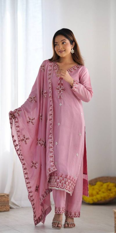 SSR 5005 Pink Chinnon Silk with Lace Work & Embroidery Work Salwar Suit . Now at just ₹1849. Delivery 4-6 Working Days. Shop now. | Jump Suits, Tops & Bottoms, Track Suits, Salwar suit, Casual Suits, Creative suits, Designer Suits, Palazzo Suits, Party Wear Suits, Patiala Suits, Straight Suits, Trendy Wear