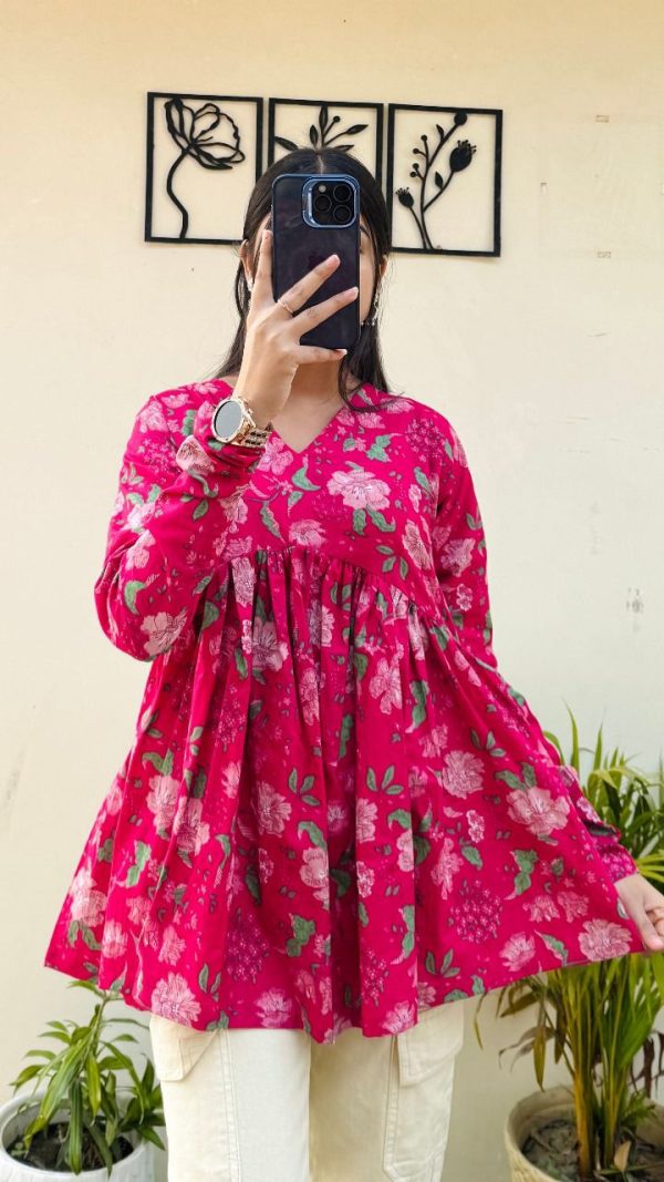 INLI Plume Pink Color Cotton with Designer Printed Work Kurti . Wedding, Party, Festive, Events, Best Price ₹1299. Delivery 4-6 Working Days. Shop now. | Kurti, Bollywood Kurti, Creative Kurtis, Designer Kurti, Party Wear Kurti, Selfie Kurti