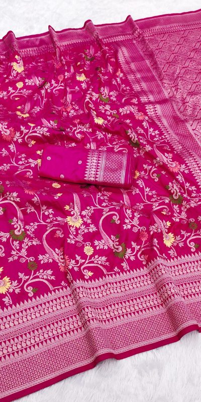MB 105 Pink in Color Khaddi Pashmina Lace Work & Zari Work Saree . Special Price ₹1999. Delivery 4-6 Working Days. Shop now. | Sarees, Bollywood Sarees, Creative Sarees, Designer Sarees, Embroidered Sarees, Ethnic Saree, Modern Digital sarees, Party Wear Sarees