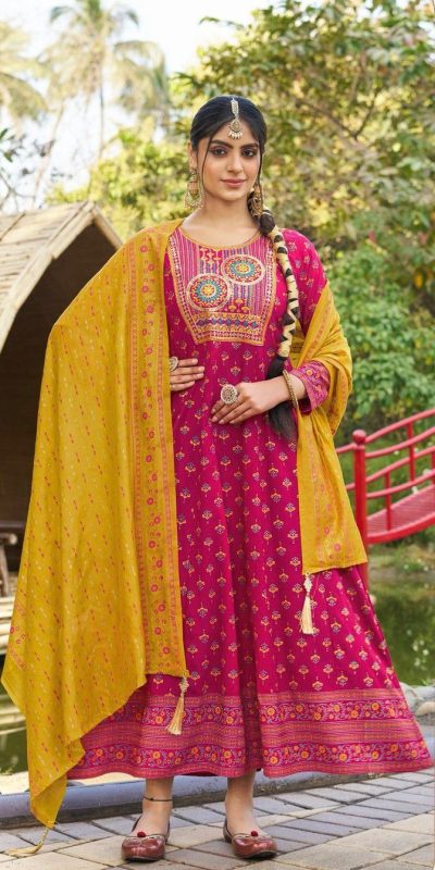 INLI Masakali 7.0 Pink Color in Color Rayon Embroidery Work Gown . Exclusive Offer ₹1849. Delivery 4-6 Working Days. Shop now. | Gowns, Bollywood Gowns, Creative Gowns, Designer Gowns, Embroidered Gowns, Party Wear Gowns